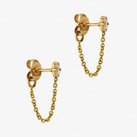 Diamond Chain Earrings